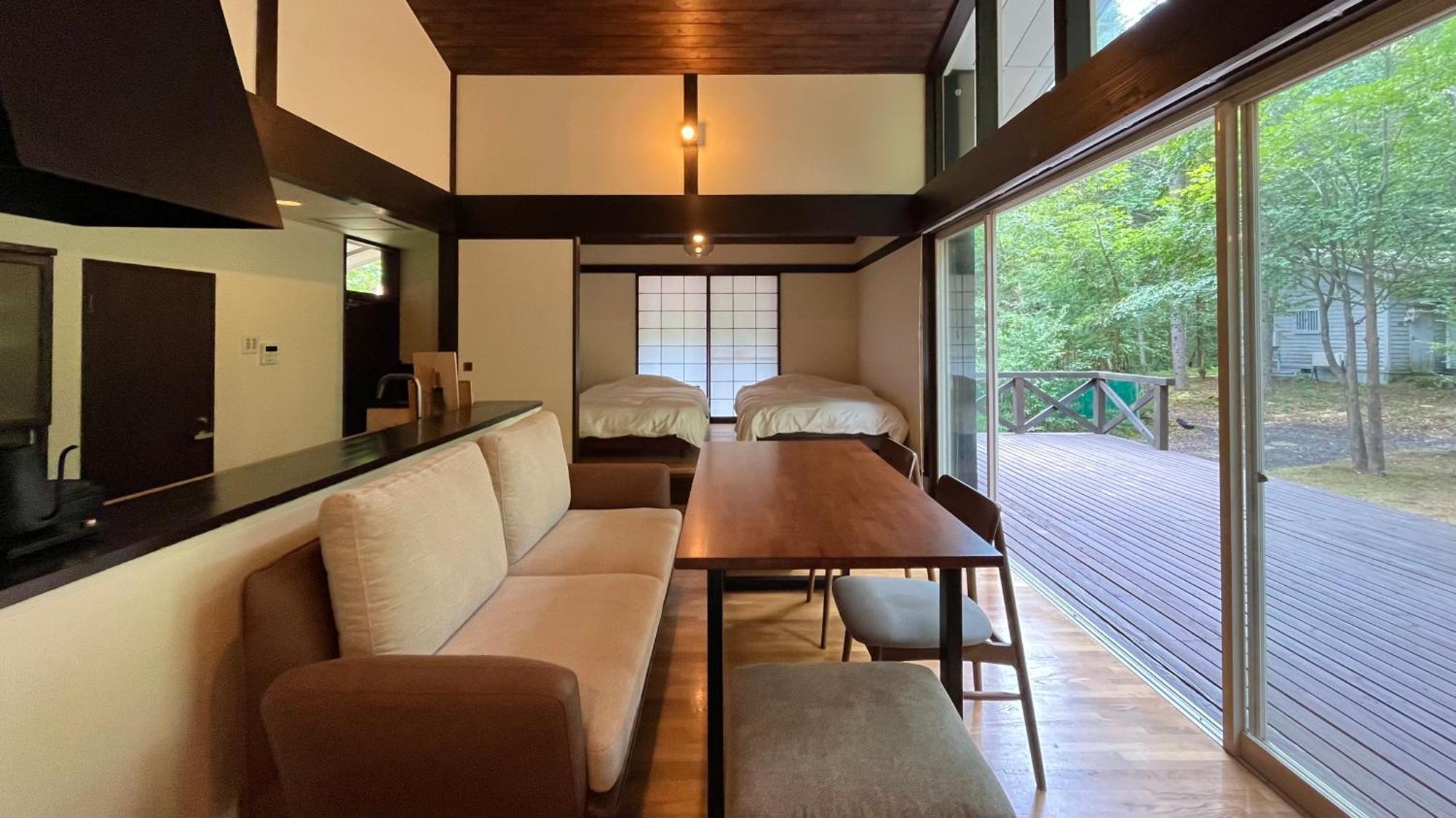 北軽井沢、静かな森の中の一棟貸切宿 * Tsumagoi